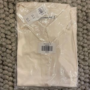Brand New unopened ! 90s crop satin shirt from Abercrombie. Off white
